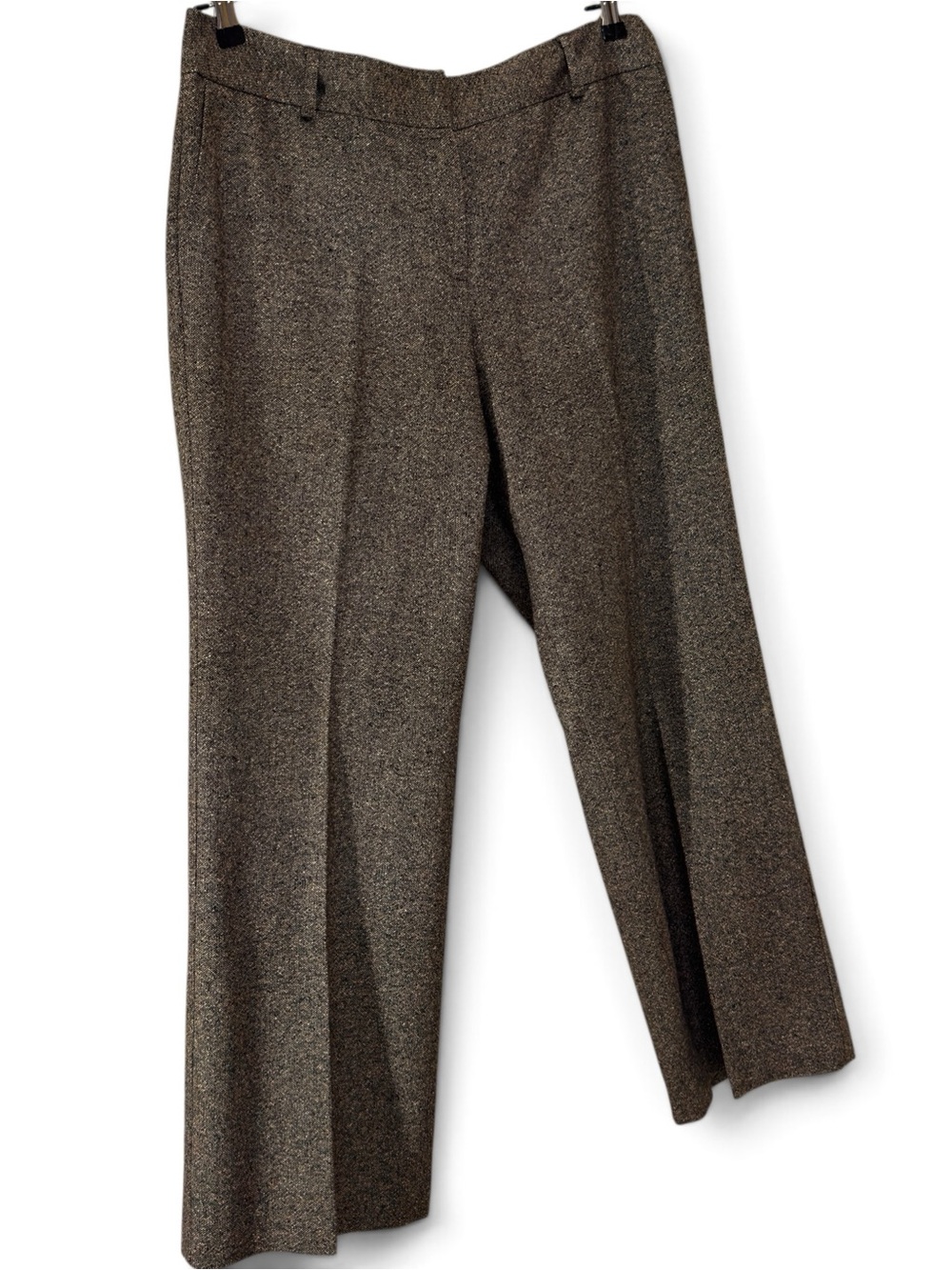 Talbots Petites Wool Silk Tweed Pants Size 14 Italian Fabric Lined